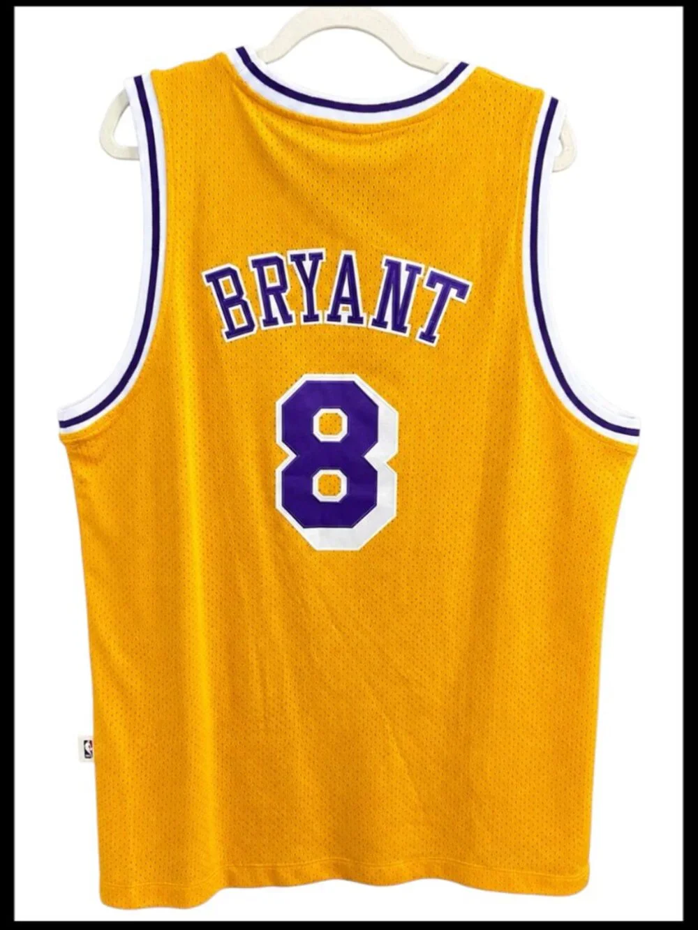 Adidas Kobe Bryant #8 Lakers Jersey Gold Purple Hardwood Classics Swingman L